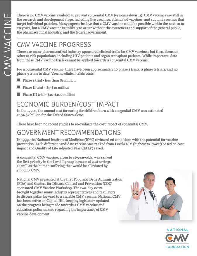 CMV Vaccine Progress